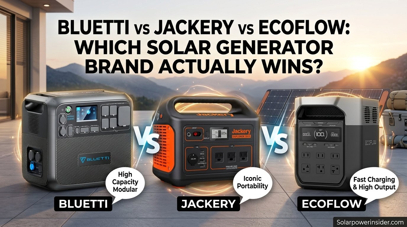 Bluetti vs Jackery vs EcoFlow: Which Solar Generator Brand Actually Wins